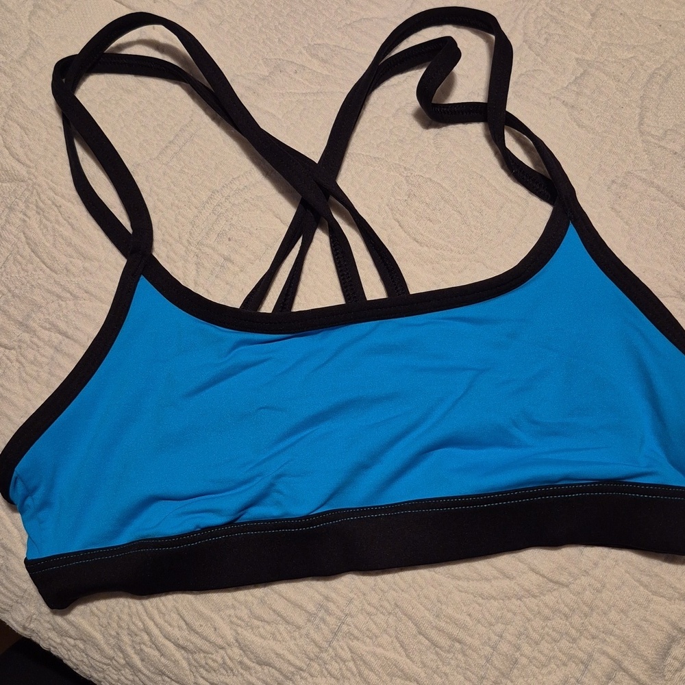Victoria's Secret women's XS Pink Yoga bright blue & black VGUC